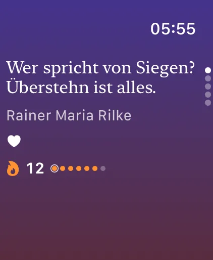 Apple Watch mit einem Zitat aus DailyQuotes